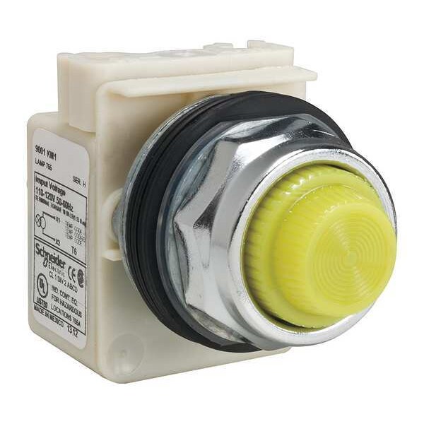 Indicador luminoso Schneider Electric, incandescente, amarillo, 110-120V - 9001KP1Y31