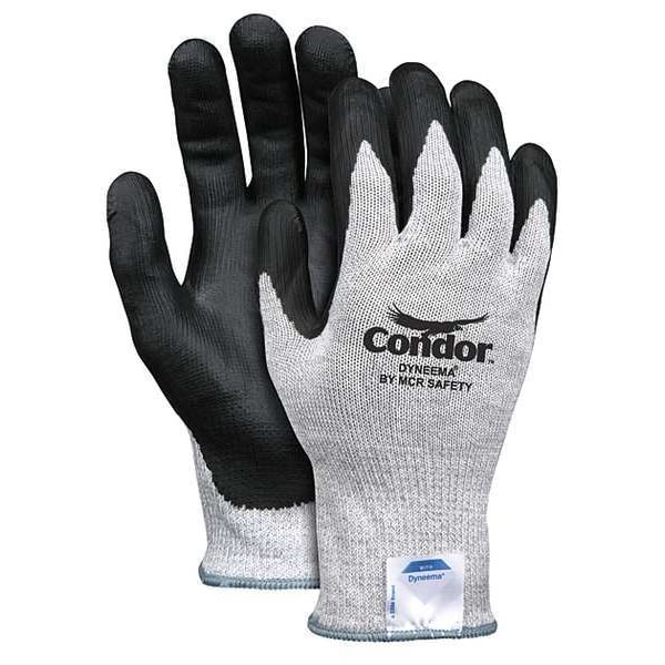 Guantes recubiertos resistentes a cortes Condor, Nivel de corte A5, 10 ga, negro/gris, XL - 30YP46