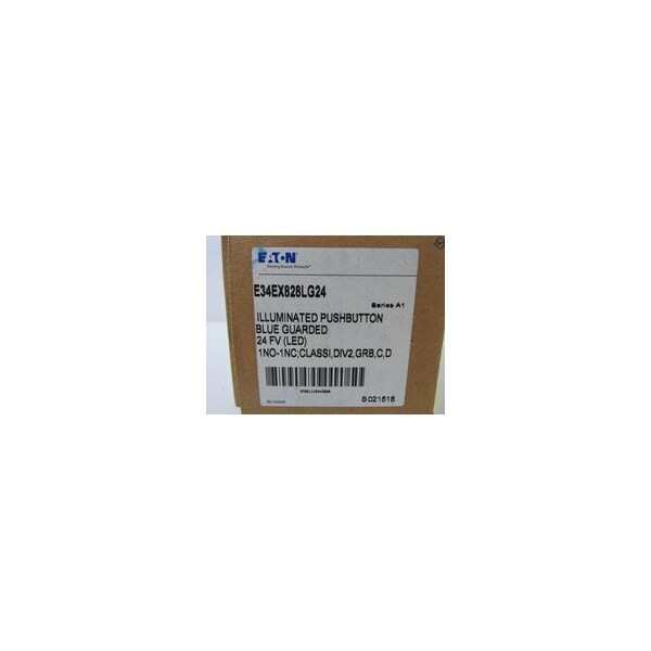 Botones pulsadores iluminados 24V 1NA 1NC Azul con protección - E34EX828LG24