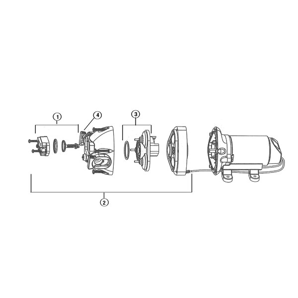 Flojet 02091-050 Serie de Diafragma Triple Automático - Interruptor de Presión, 50 PSI