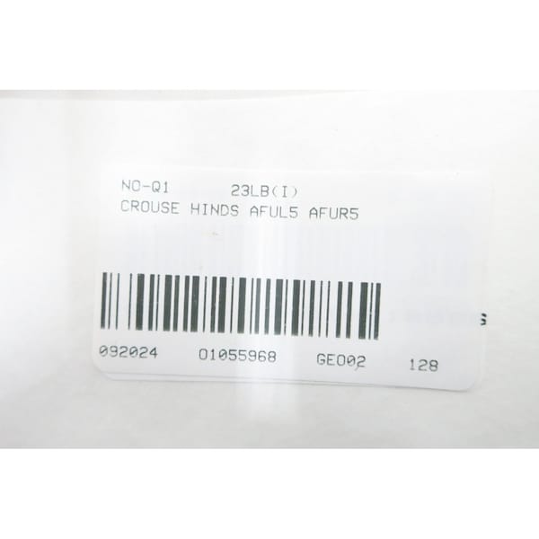 Interruptor de control de cinta transportadora 600V-AC Crouse Hinds - AFUL5 AFUR5 AFU0333 0