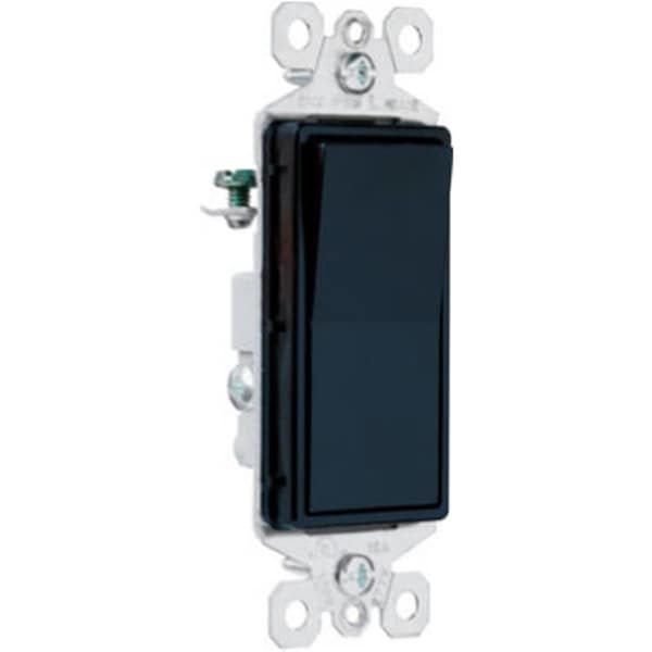 Interruptor basculante de diseño Nextgen TM873BKCC10 de 15A con acabado satinado, negro - NE586461