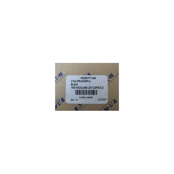 Botoneras no iluminadas 1NA 1NC 2 Posiciones Negras Eaton - 10250T714B