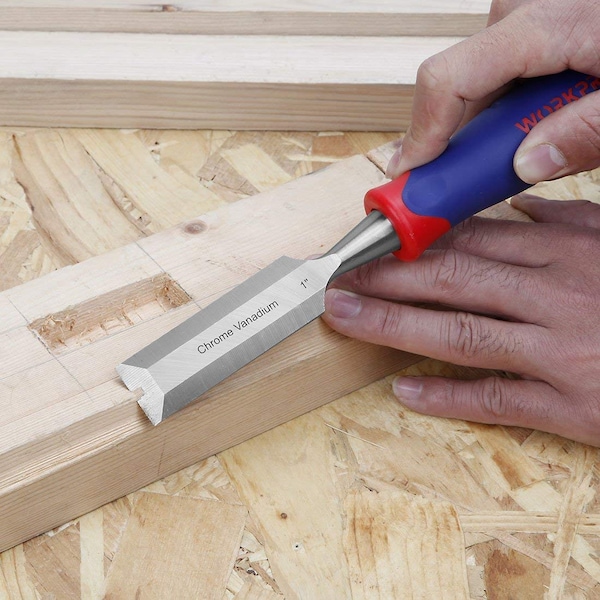 Prime-Line Hardened and Tempered Steel Wood Chisel, 1/2 Inch Wide Blade, Single Pack - W043005