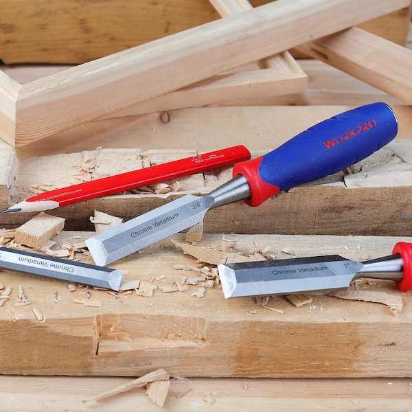 Prime-Line Hardened and Tempered Steel Wood Chisel, 1/2 Inch Wide Blade, Single Pack - W043005