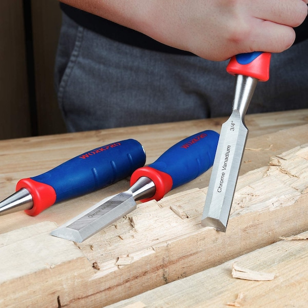 Prime-Line Hardened and Tempered Steel Wood Chisel, 1/2 Inch Wide Blade, Single Pack - W043005