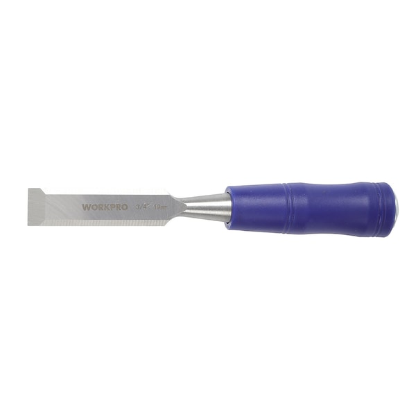 Prime-Line WORKPRO Wood Chisel, 3/4 in. Wide Blade, Hardened and Tempered Steel, Steel Caps, Blade Guards - W043002