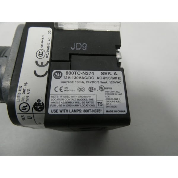 Allen Bradley Botón de empuje-tiro ILUMINADO 12-130V-CA 12-130V-CD - 800T-FXTQH2RA1