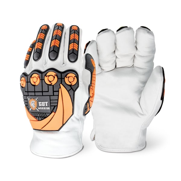 Guantes de impacto resistentes al corte de alta visibilidad Cut Warrior (1 par), Nivel de corte A5, Talla XXL - 2895 (2XL)