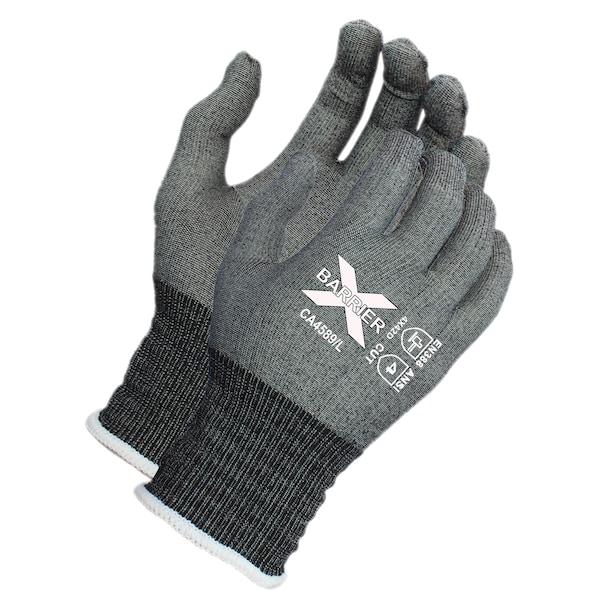 Xbarrier A4 Guante de Punto Textreme Gris Resistente al Corte, L - CA4589L12