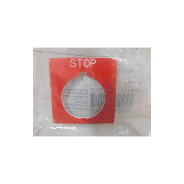 Placa de leyenda roja EA - E34SP34 para bloques de contacto y otros accesorios Eaton