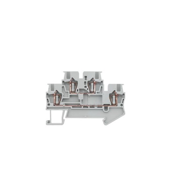 Bloque de terminales Siemens, Resorte, 2 niveles, 1.5, Gris, 4 conexiones - 8WH2025-0AE00