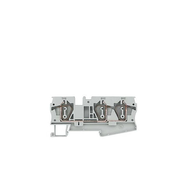 Bloque de terminales Siemens, Tipo de resorte, 6 conexiones, Gris - 8WH2003-0AH00