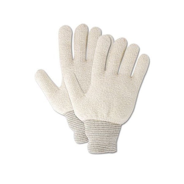 Guantes de tela de felpa Magid TerryMaster PT944R de peso mediano con bucles exteriores, paquete de 12 - PT944RL