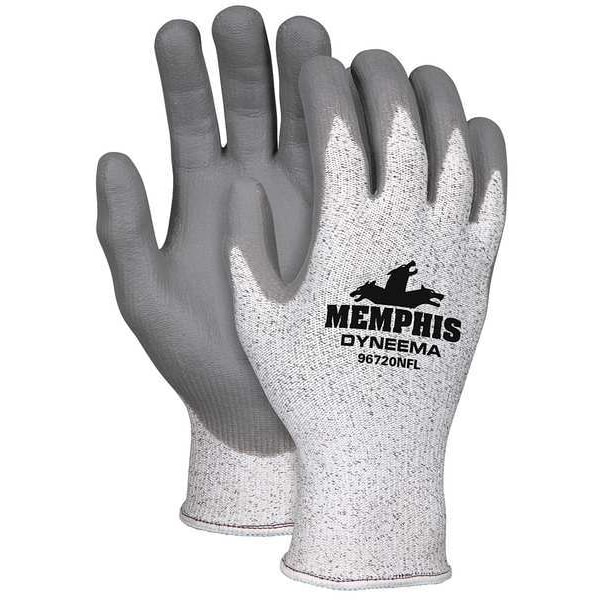 Guantes recubiertos resistentes al corte Mcr Safety, Nivel de corte A3, calibre 13, color gris, XS - 96720NFXS