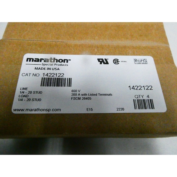 Caja de 4 terminales de potencia y bloques de contacto Marathon, 4PK - 1422122