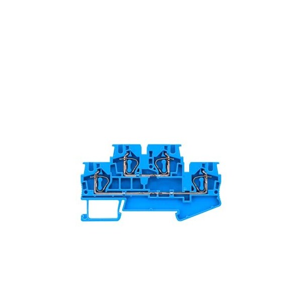 Bloque de terminales Siemens, de resorte, de 2 niveles, 4, azul, 2 polos - 8WH2020-0AG01