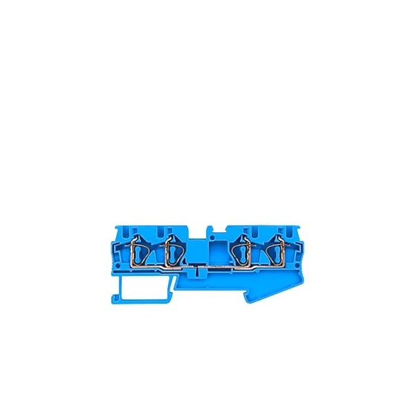 Bloque de terminales Siemens, Tipo de resorte, 4 conectores, Azul - 8WH2004-0AG01