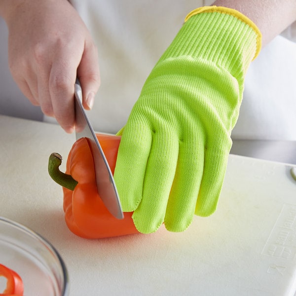 Guantes de protección contra cortes Mercer Cutlery, Nivel de corte A4, Amarillos, Talla M - M33415YLM