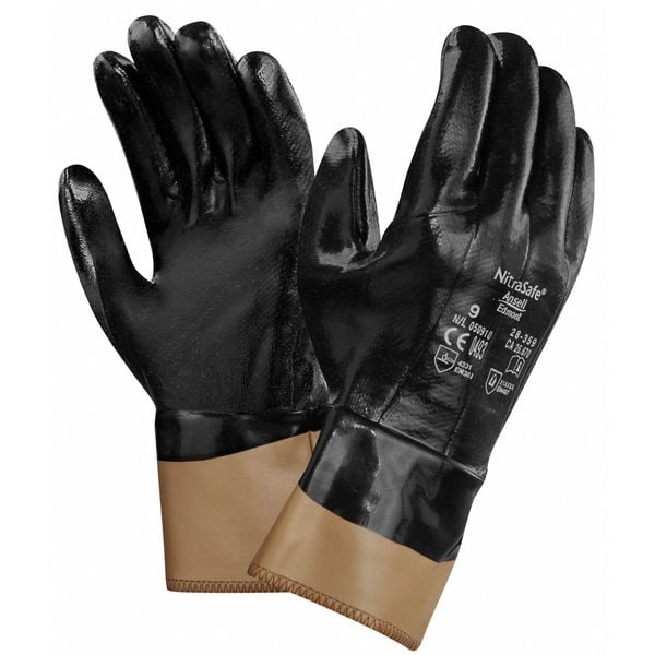 Guantes recubiertos resistentes a cortes Ansell, Nivel de corte A3, Negro, XL - 28-359