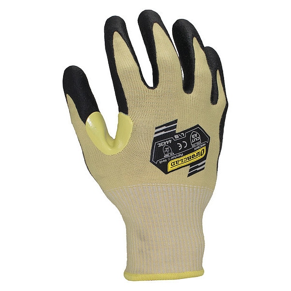 Guantes recubiertos resistentes al corte Ironclad Performance Wear, Nivel de corte A3, calibre 15, amarillos, talla L (9) - KKC3KV-04-L