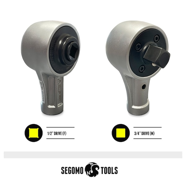 Segomo Tools 365-1100 Ft/Lb, 1/2 Inch To 3/4 Inch Drive Torque Multiplier - TM500-1500