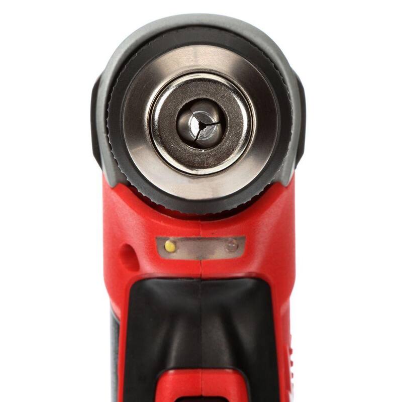 Milwaukee M12 Taladro Angular Recto inalámbrico de 12 voltios con batería de iones de litio de 3/8 pulgadas. Batería M12 2.0 Ah - 2415-20-48-11-2420.