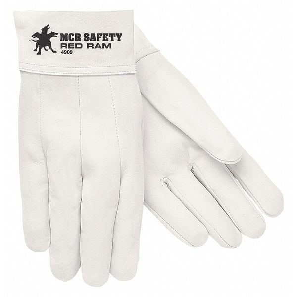 Guantes para soldadura MIG/TIG Mcr Safety, palma de piel de cabra, 12, paquete de 12 - 4912