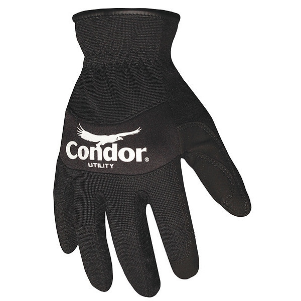 Guantes mecánicos Condor, 2XL, Negro, Spandex/Neopreno - 42LA09