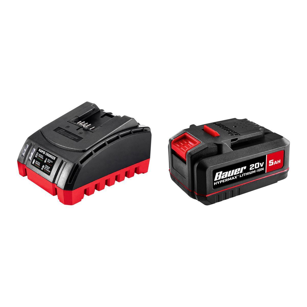 Kit de inicio de batería de iones de litio Bauer 20V 5 Ah y cargador - 71272