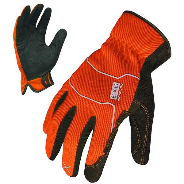 Guantes de mecánico de alto rendimiento Ironclad Wear Hi-Vis, M, naranja, Spandex - EXO-HSO-03-M