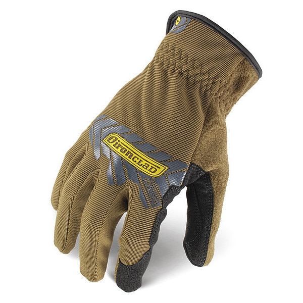 Guantes táctiles para mecánicos Ironclad Performance Wear, tamaño L, color canela/plata, de poliéster - IEX-PUG-04-L