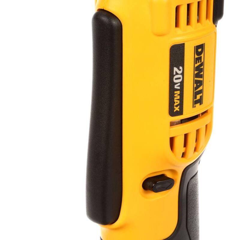 DEWALT Taladro/destornillador angular inalámbrico de 3/8 pulgadas 20V MAX, (1) Batería de 20V 1.3Ah, Cargador y Bolsa - DCD740C1