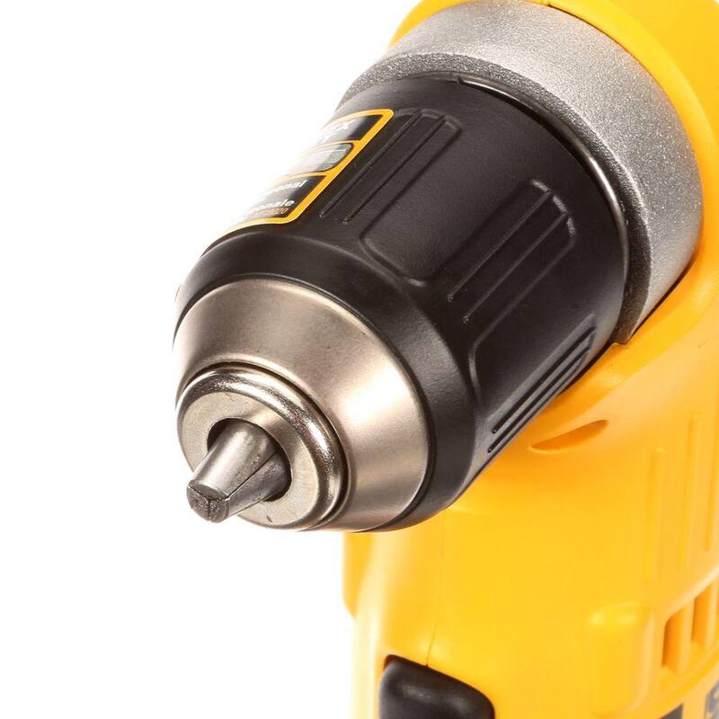 DEWALT Taladro/destornillador angular inalámbrico de 3/8 pulgadas 20V MAX, (1) Batería de 20V 1.3Ah, Cargador y Bolsa - DCD740C1