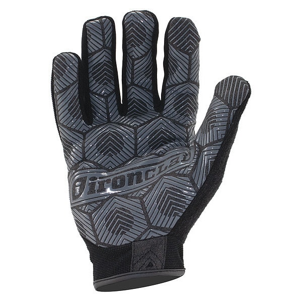 Guantes táctiles para mecánicos Ironclad Performance Wear, L, Negro/Plata, Poliéster - IEX-MGG-04-L