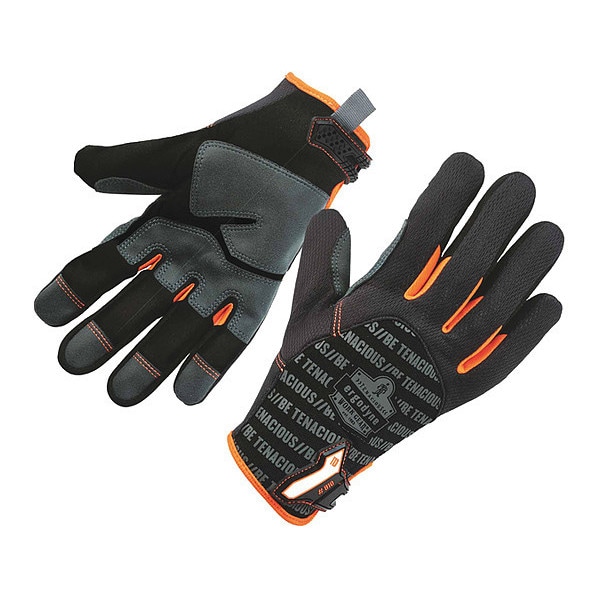Guantes de mecánico Proflex de Ergodyne, XL, Negro/Gris - 810