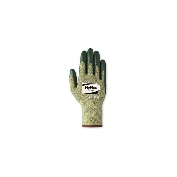Guantes Ansell HyFlex® Resistentes a Cortes, Ansell 11-511, Revestimiento de Palma de Nitrilo Verde, Talla 10, 1 Par - Cantidad por Paquete 12 - 205753