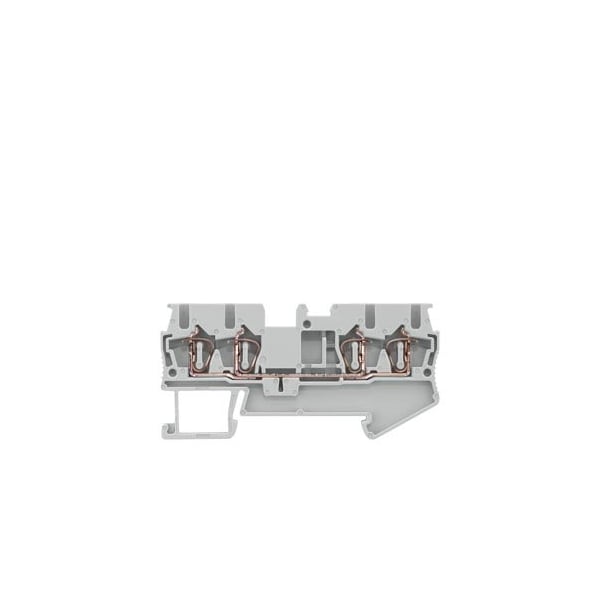 Bloque de terminales Siemens, resorte, pasante, 2.5, gris, 4 conexiones - 8WH2004-0AF00