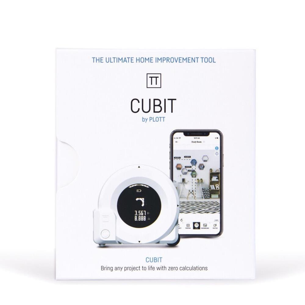 Medidor de distancia láser verde para interiores Plott Cubit de 65 pies con pantalla retroiluminada y compatibilidad Bluetooth 906231