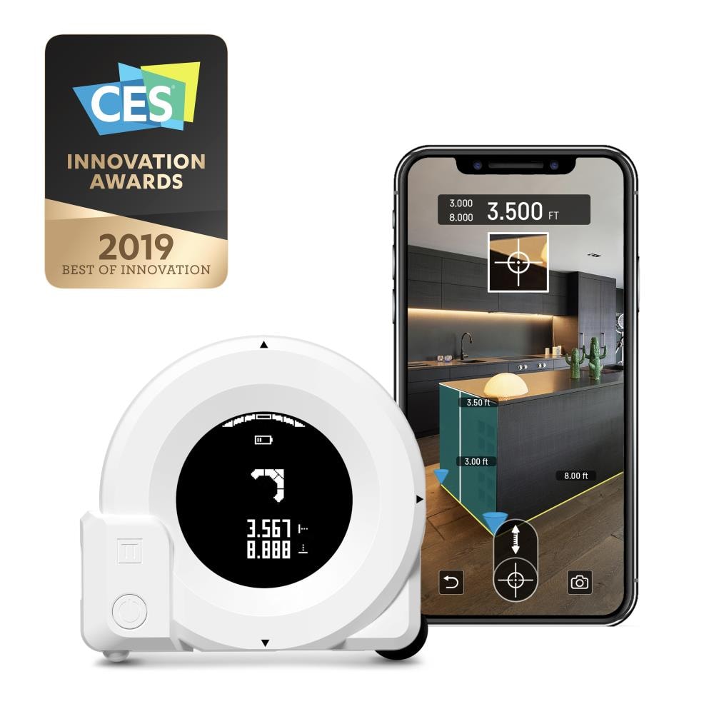 Medidor de distancia láser verde para interiores Plott Cubit de 65 pies con pantalla retroiluminada y compatibilidad Bluetooth 906231