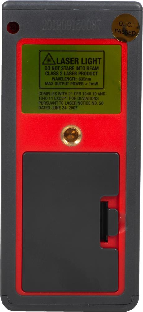 Medidor de distancia láser rojo para interiores/exteriores TRIPLETT de 230 pies con pantalla retroiluminada LD70
