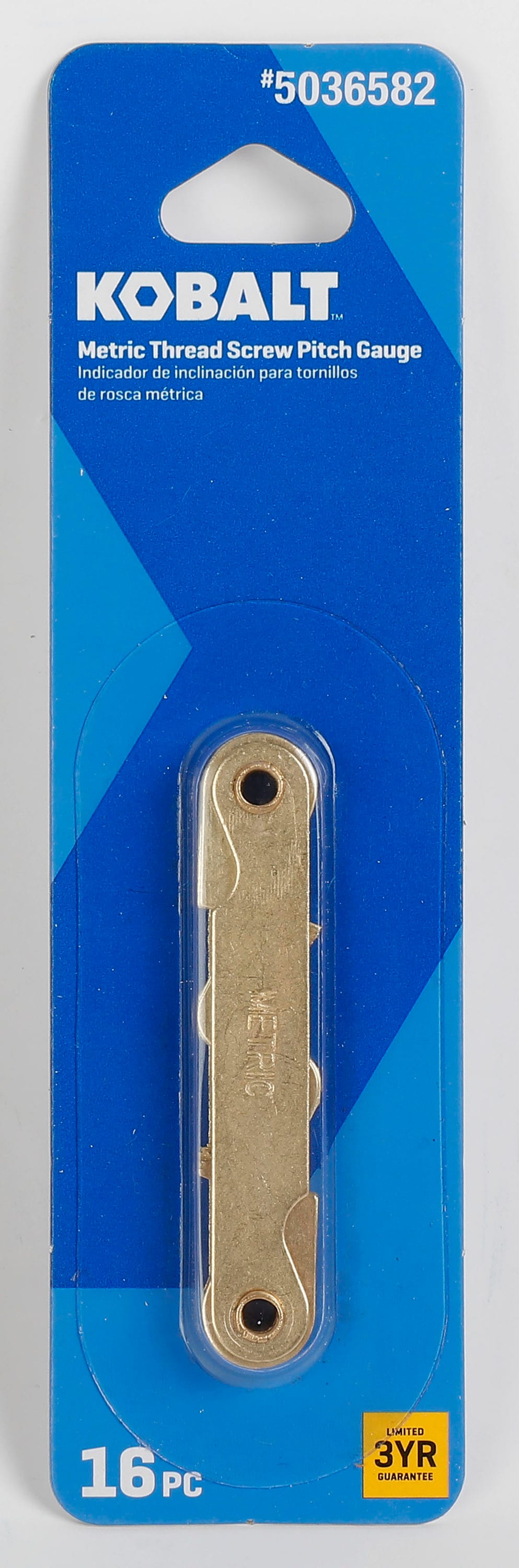 Calibrador de roscas métricas Kobalt de 0.35 mm a 3 mm 59966