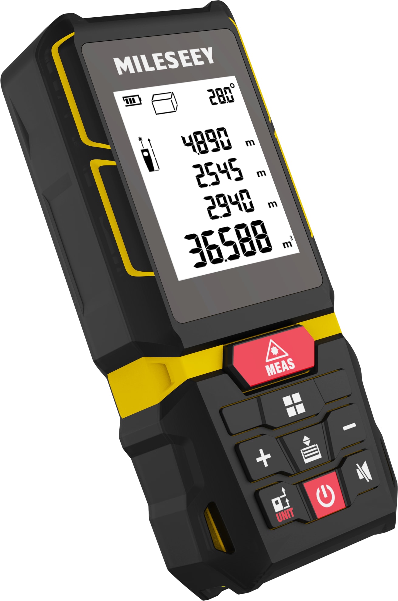 Juego de ángulo de esquina extensible MILESEEY G7, calculadora inteligente con medidor láser rojo de distancia de 330 pies para interiores y exteriores con pantalla retroiluminada G7.