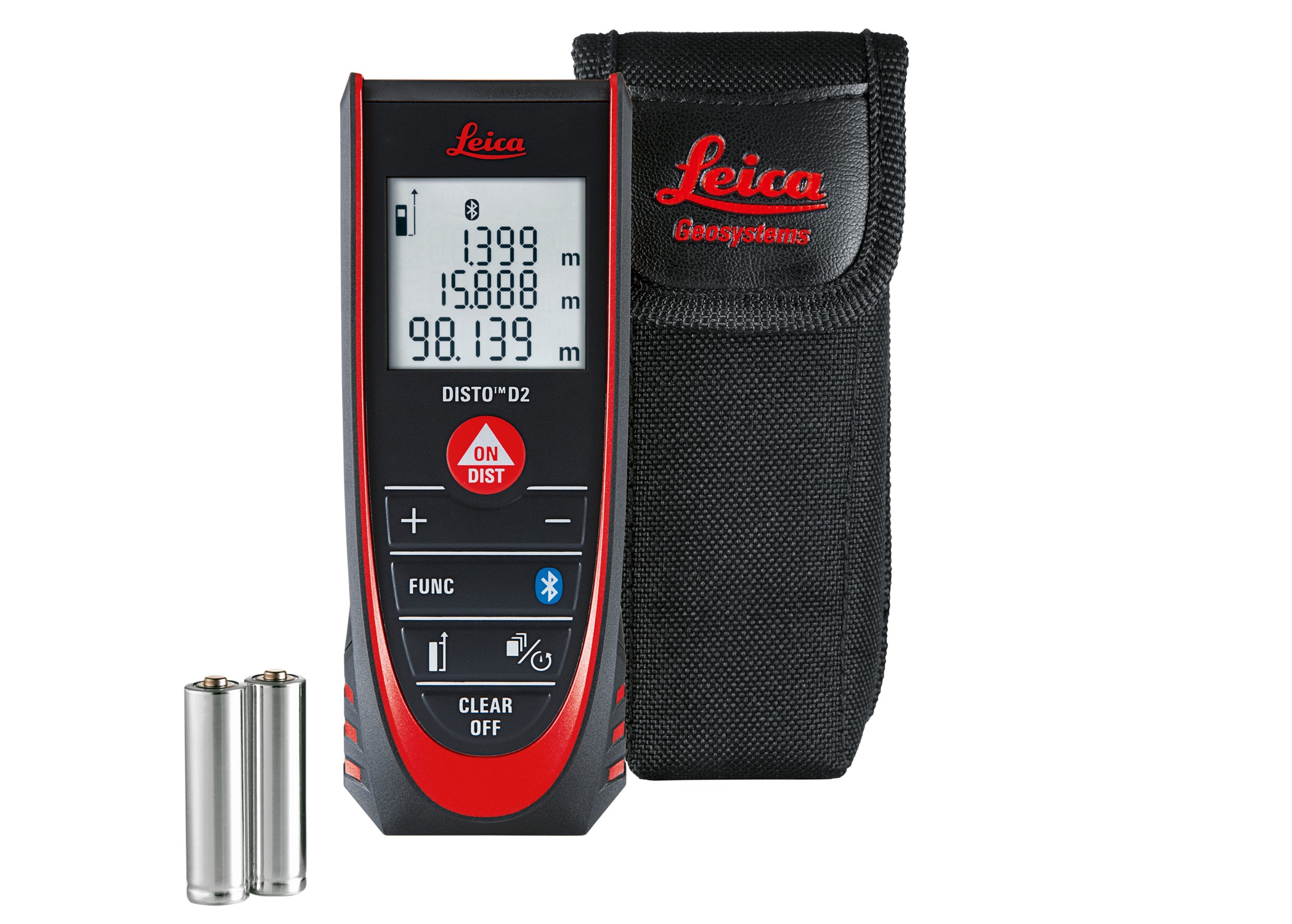 Medidor de distancia láser rojo para interiores Leica de 330 pies con pantalla retroiluminada y compatibilidad Bluetooth