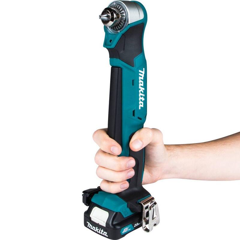 Makita 12V max CXT Kit de Taladro Inalámbrico de Ángulo Recto de 3/8 pulg. con batería de Ion de Litio (2.0 Ah) - AD03R1