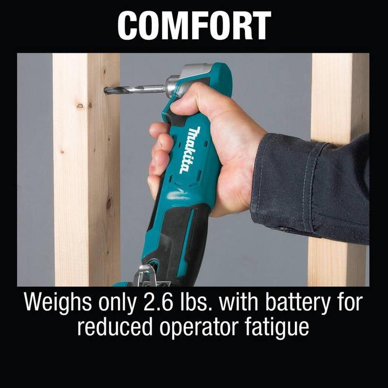 Makita 12V max CXT Kit de Taladro Inalámbrico de Ángulo Recto de 3/8 pulg. con batería de Ion de Litio (2.0 Ah) - AD03R1