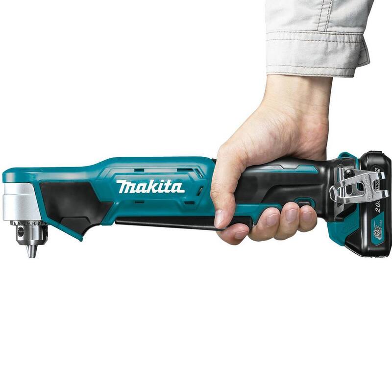 Makita 12V max CXT Kit de Taladro Inalámbrico de Ángulo Recto de 3/8 pulg. con batería de Ion de Litio (2.0 Ah) - AD03R1