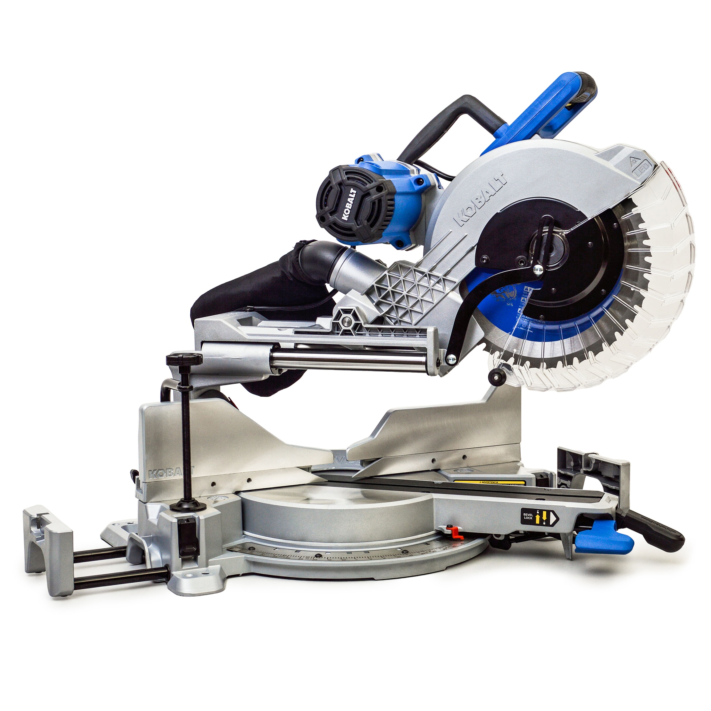 Sierra ingletadora compuesta deslizante de doble bisel compacta Kobalt Compact 12-in de 15 amperios SM3018LW
