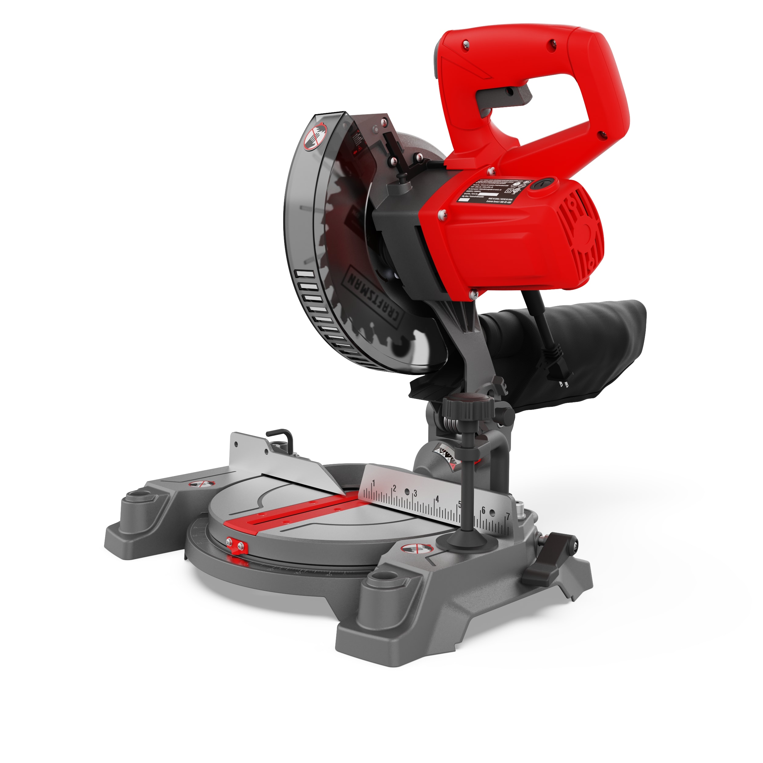 Sierra ingletadora compuesta con bisel único con cable de 9 amperios de 7-1/4 pulgadas de CRAFTSMAN CMXEMAX69434509