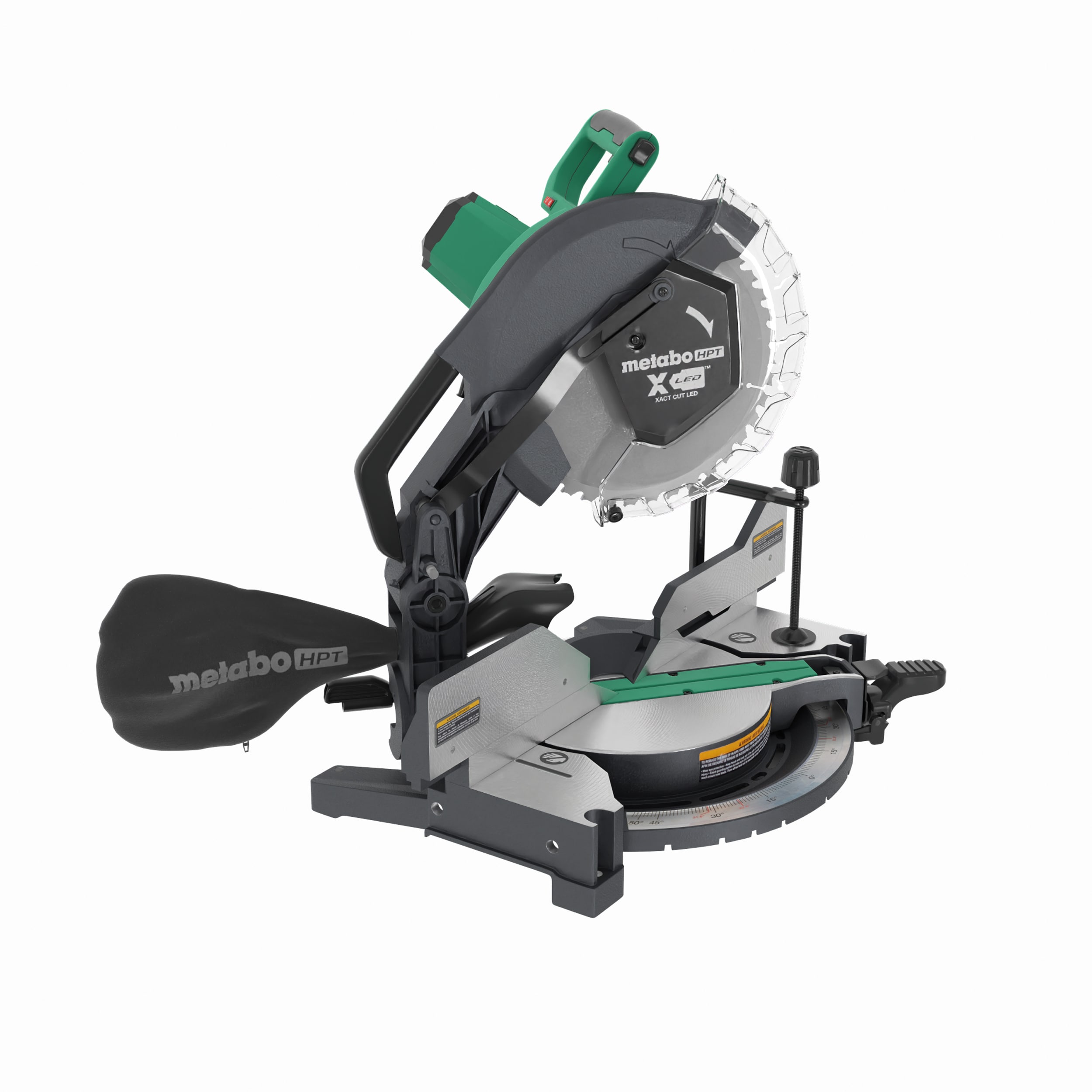 Sierra ingletadora compuesta con bisel doble de 15 pulgadas Metabo HPT C12FDHBM